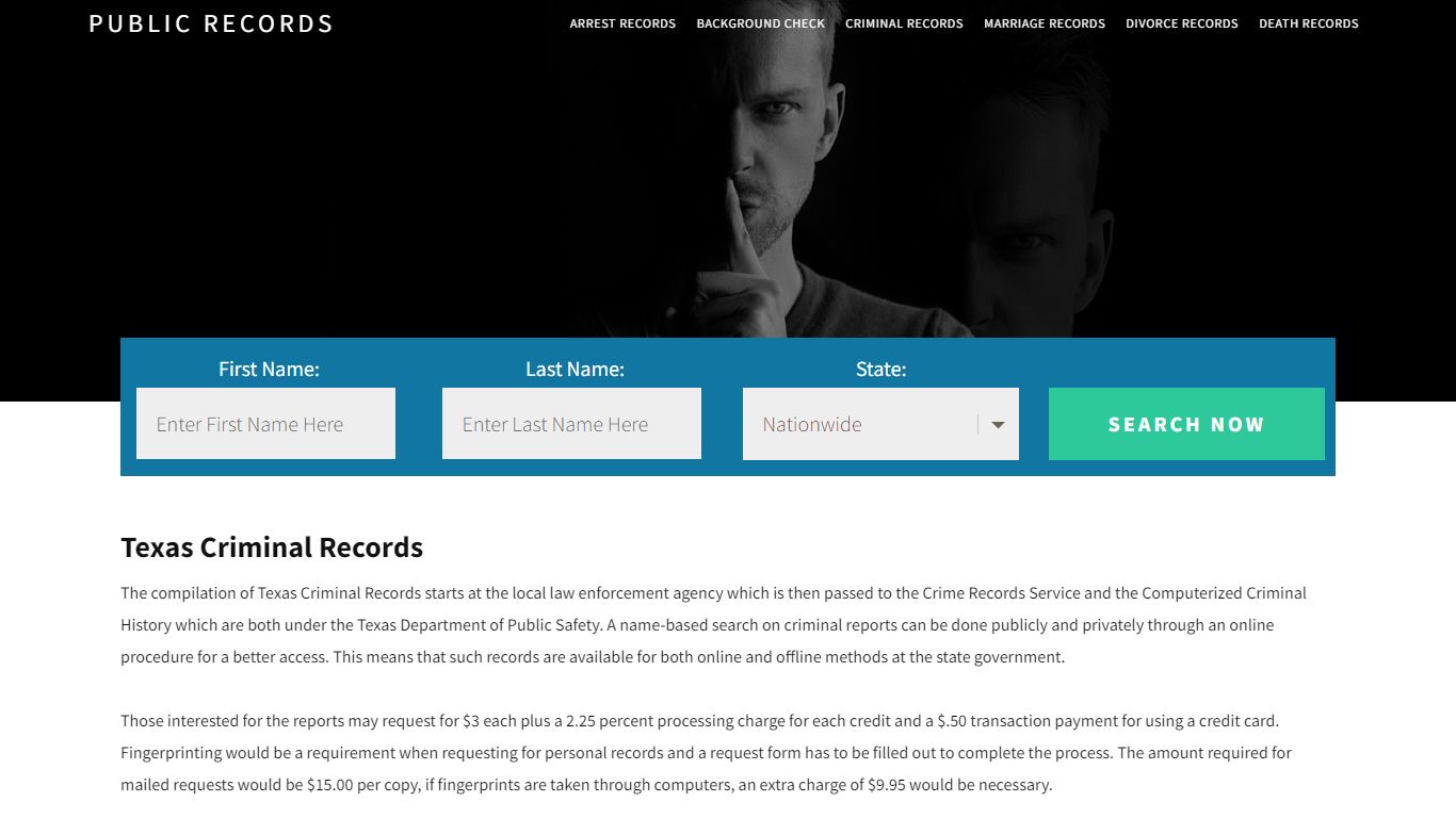 Texas Criminal Records - Public Records